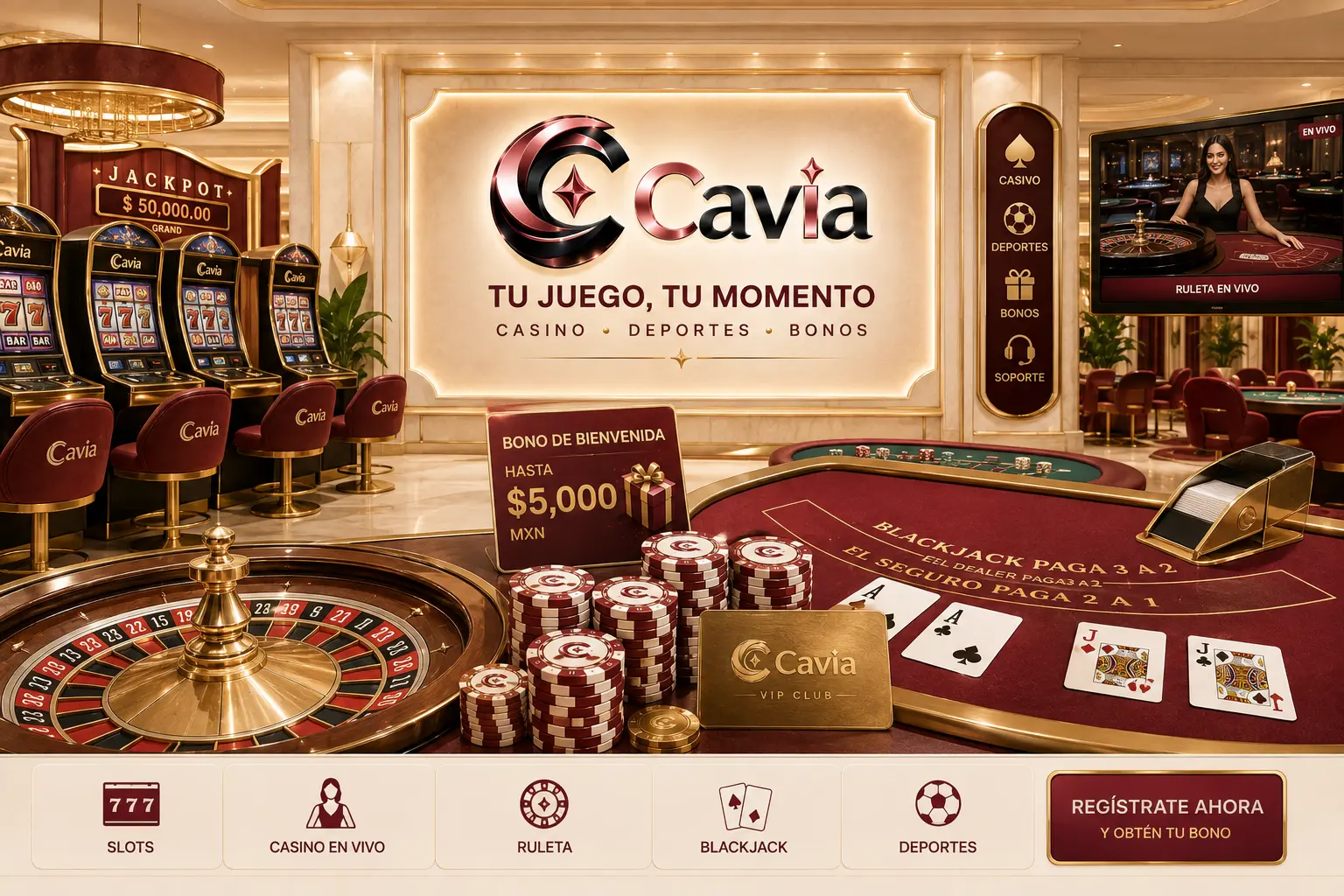 Entrada al lobby de casino