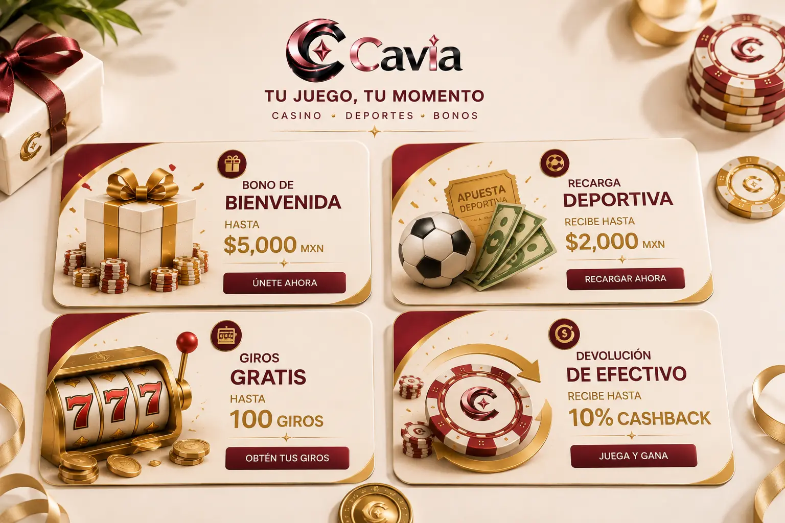 Tarjetas de bonos destacados